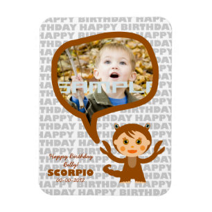 Scorpio Happy Birthday Keepake für Kinder Magnet