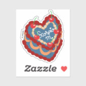 Scorpio Herzkuchen Aufkleber (Blatt)