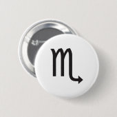 SCORPIO, HOROSCOPE-SYMBOL BUTTON (Vorne & Hinten)