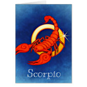 Scorpio in Blue Grußkarte (Vorne)