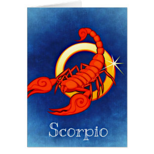 Scorpio in Blue Grußkarte