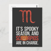 Scorpio Jahreszeit: Spooky und Charge Funny Zitat Postkarte (Vorne/Hinten)