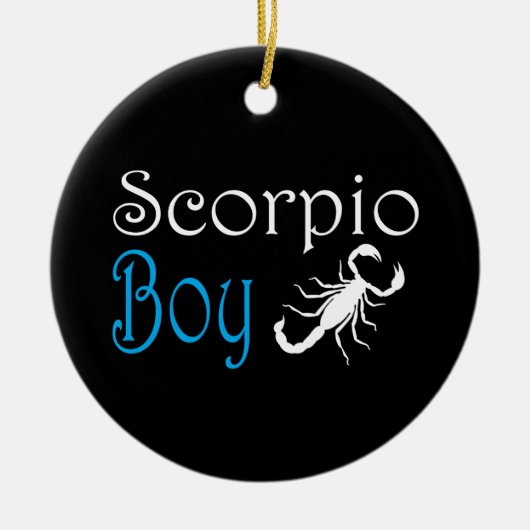 Scorpio-Junge Keramik Ornament (Vorne)