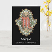 Scorpio Khamsa Note Card Karte (Gelbe Blume)