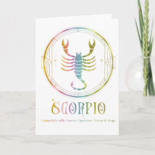 Scorpio-Kompatibilität Geburtstagskarte Karte