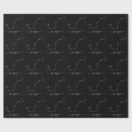 Scorpio-Konstellation Geschenkpapier (Flach)
