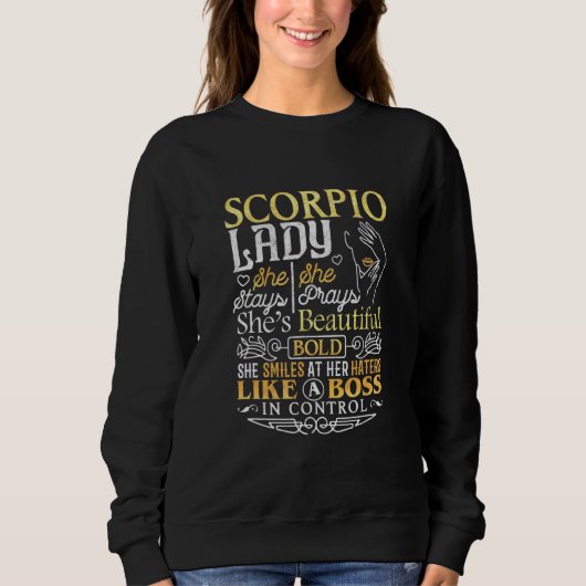 Scorpio Lady Astrologie Zodiac Sign Scorpio Frau G Sweatshirt (Vorderseite)