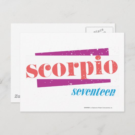 Scorpio LtPink Postkarte (Vorne/Hinten)