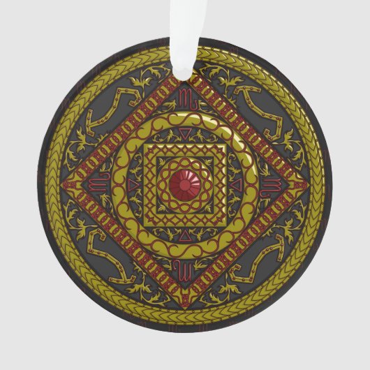 Scorpio Mandala Akrylus Ornament (Vorderseite)