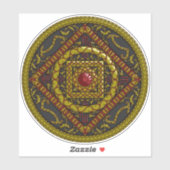 Scorpio Mandala Contour Sticker (Blatt)