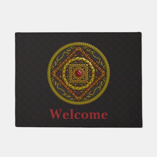 Scorpio Mandala Doormat Fußmatte (Vorderseite)