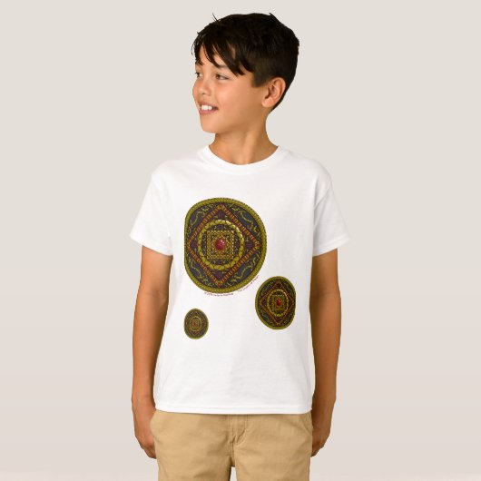 Scorpio Mandala Kinder und Baby Light Shirt (Vorne ganz)