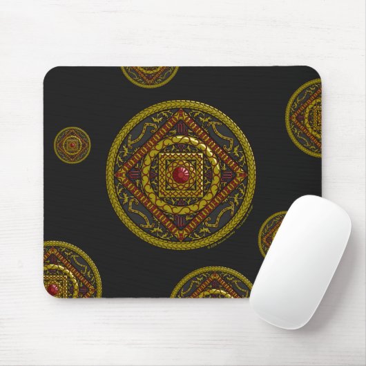 Scorpio Mandala Mouse Pad Mousepad (Mit Mouse)