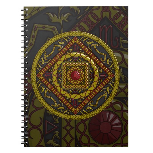 Scorpio Mandala Notebook Notizblock (Vorderseite)