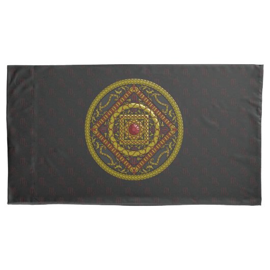 Scorpio Mandala Pillowcase Kissenbezug (Vorderseite)