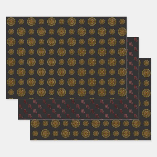 Scorpio Mandala Wrapping Paper Set Geschenkpapier Set (Set)