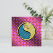 Scorpio & Metal Rooster Karte (Stehend Vorderseite)