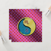 Scorpio & Metal Rooster Karte (Vorderseite/Rückseite Beispiel)