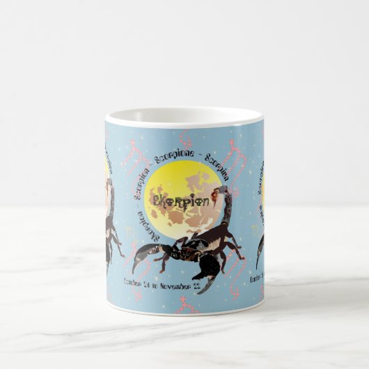 Scorpio October 24 to November 22 Mug Kaffeetasse (Mittel)
