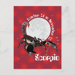 Scorpio October 24 to November 22 Postcard Postkarte
