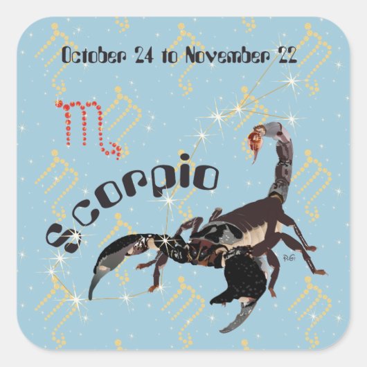 Scorpio October 24 to November 22 Sticker (Vorderseite)