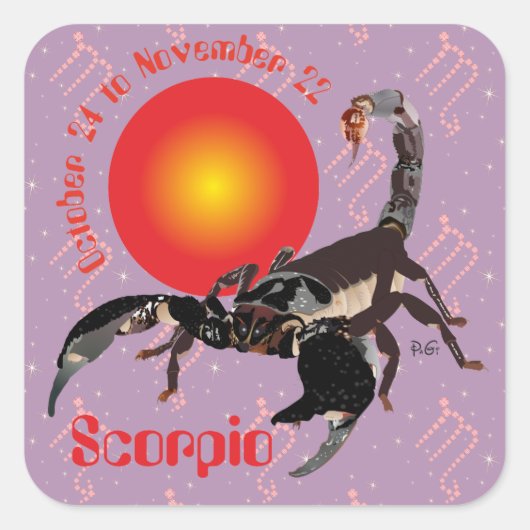 Scorpio October 24 to November 22 Sticker (Vorderseite)