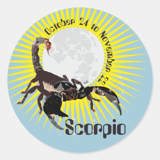 Scorpio October 24 to November 22 Sticker (Vorderseite)