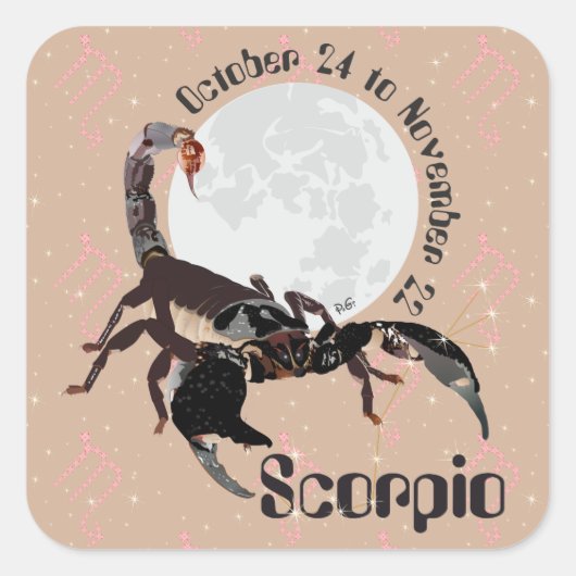 Scorpio October 24 to November 22 Sticker (Vorderseite)