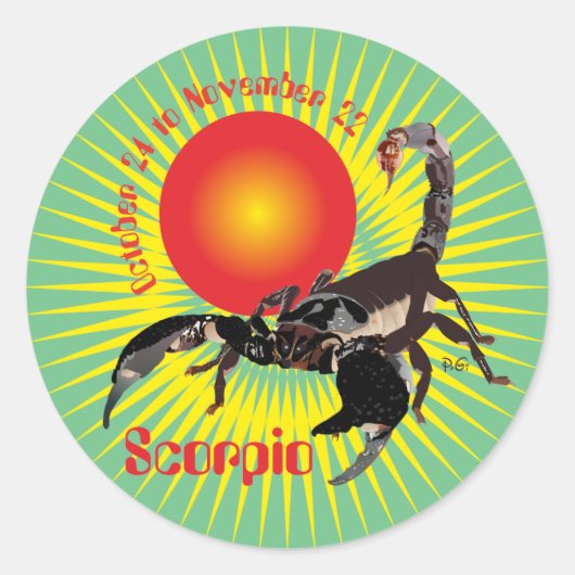 Scorpio October 24 to November 22 Sticker (Vorderseite)