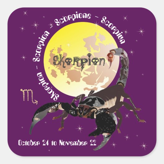 Scorpio October 24 to November 22 Sticker (Vorderseite)