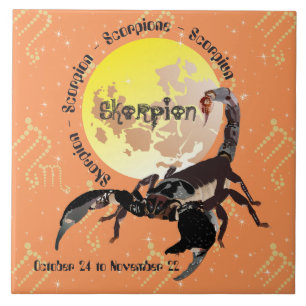 Scorpio October 24 to November 22 Tile Fliese