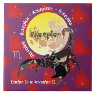 Scorpio October 24 to November 22 Tile Fliese