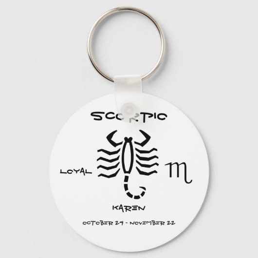 Scorpio Personalized Schlüsselanhänger (Vorderseite)