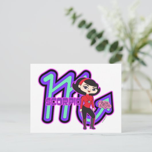 Scorpio Postkarte (Stehend Vorderseite)