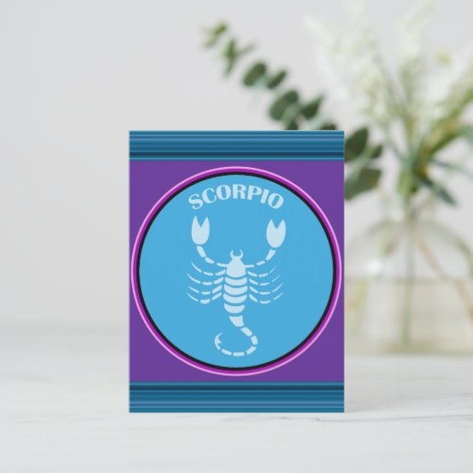 Scorpio Postkarte (Stehend Vorderseite)
