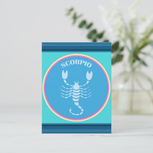 Scorpio Postkarte (Stehend Vorderseite)