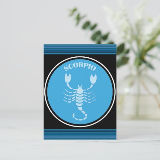 Scorpio Postkarte (Stehend Vorderseite)