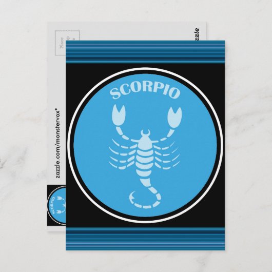 Scorpio Postkarte (Vorne/Hinten)