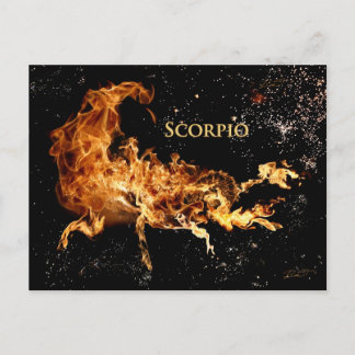 Scorpio Postkarte - Zodiakische Symbole
