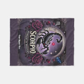 Scorpio "Power in Mystery" Fleece Blanket (Vorderseite (Horizontal))