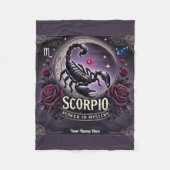 Scorpio "Power in Mystery" Fleece Blanket (Vorderseite)