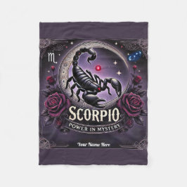 Scorpio "Power in Mystery" Fleece Blanket