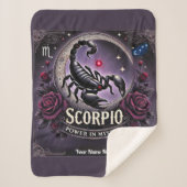 Scorpio "Power in Mystery" Sherpa Blanket Sherpadecke (Vorderseite)
