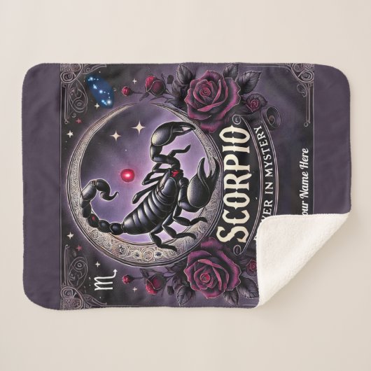 Scorpio "Power in Mystery" Sherpa Blanket Sherpadecke (Vorderseite (Horizontal))