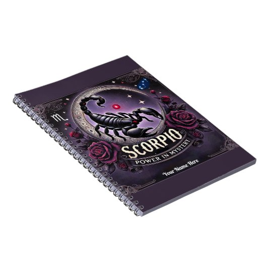 Scorpio "Power in Mystery" SpiralNotebook Notizblock (Rechte Seite)