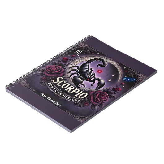 Scorpio "Power in Mystery" SpiralNotebook Notizblock (Linke Seite)