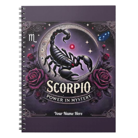 Scorpio "Power in Mystery" SpiralNotebook Notizblock (Vorderseite)