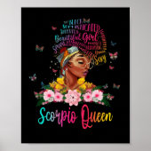 Scorpio Queen Black Women Persistent schön Poster (Vorne)
