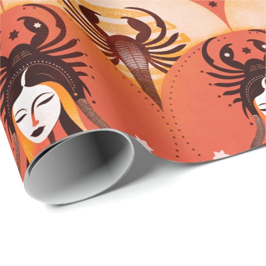 Scorpio Queen Geschenkpapier (Rolleneckpunkt)