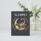 Scorpio Rising ehrgeiziges Wettbewerbsverhalten Postkarte (Stehend Vorderseite)